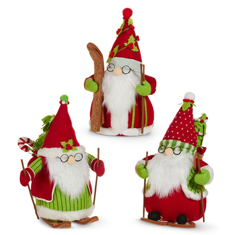 13 Holly-Day Skiing Santa Gnome