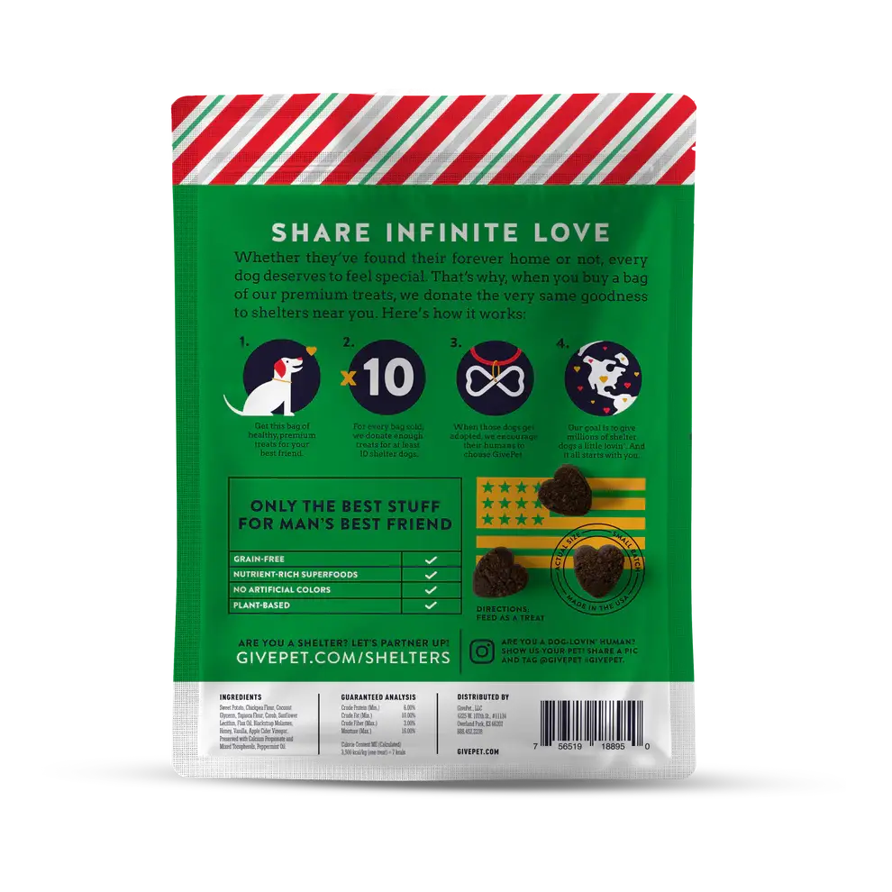 GivePet Peppermint Bark Holiday Dog Treat
