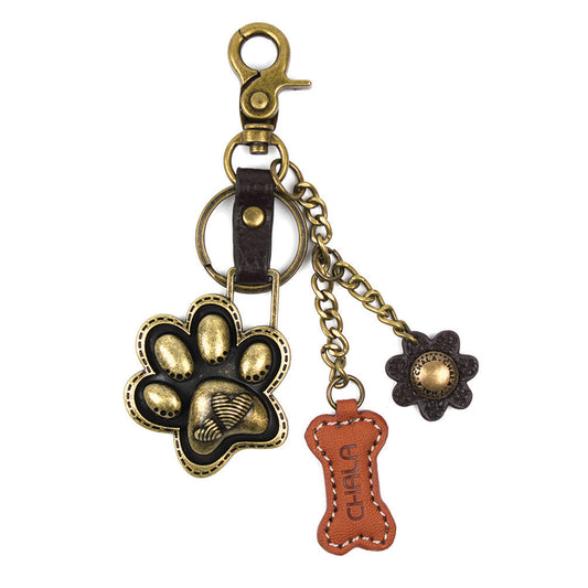 Metal Charming Keychain - Paw Print