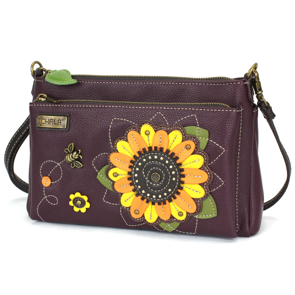 Deluxe Crossbody - Sunflower - plum