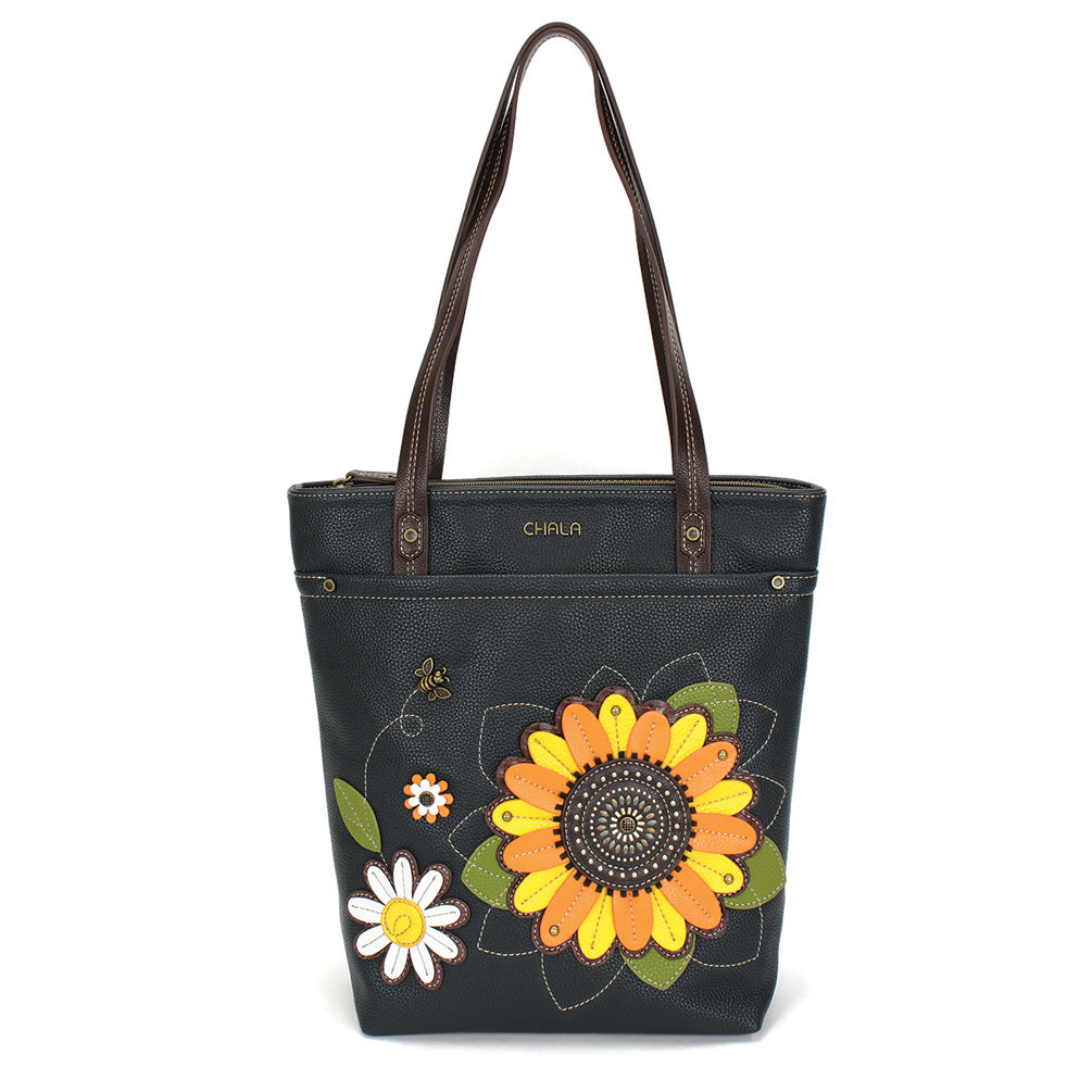 Deluxe Everyday Tote - Sunflower - navy