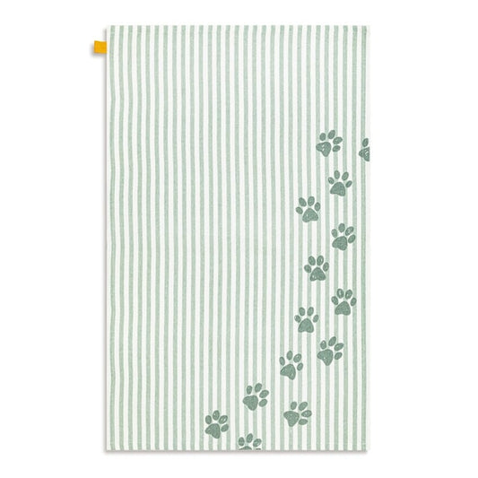 Paw Print Stripe Kitchen Towel