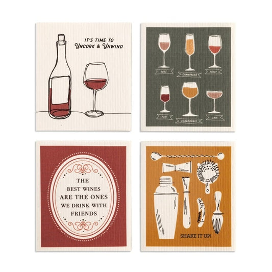 Biodegradable Dish Cloths Bar - 4 Assorted