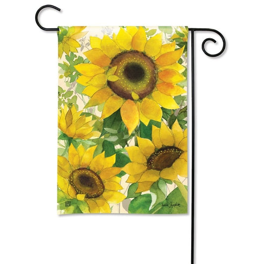 Gathering Sunflowers Garden Flag