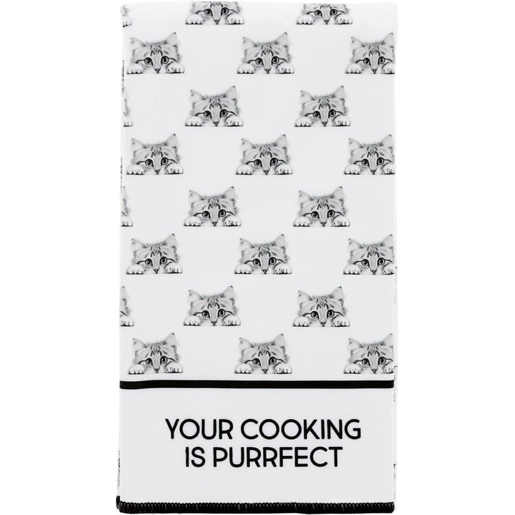 Purrfect - Cotton Blend Tea Towel