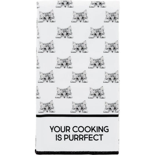 Purrfect - Cotton Blend Tea Towel
