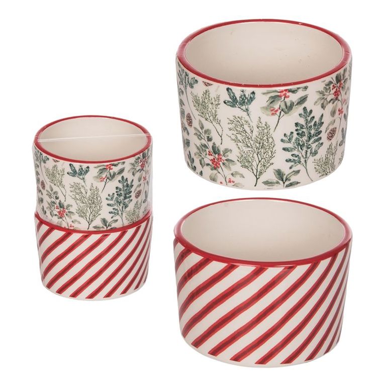 Dol Christmas Stacked Snack Bowls S/2