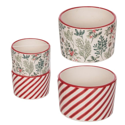 Dol Christmas Stacked Snack Bowls S/2